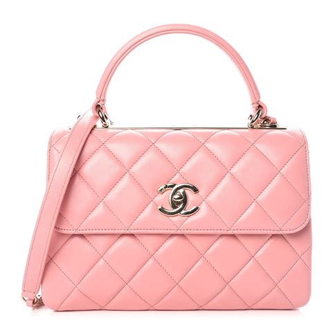 chanel pink flap 2015|Chanel small lambskin evening bag.